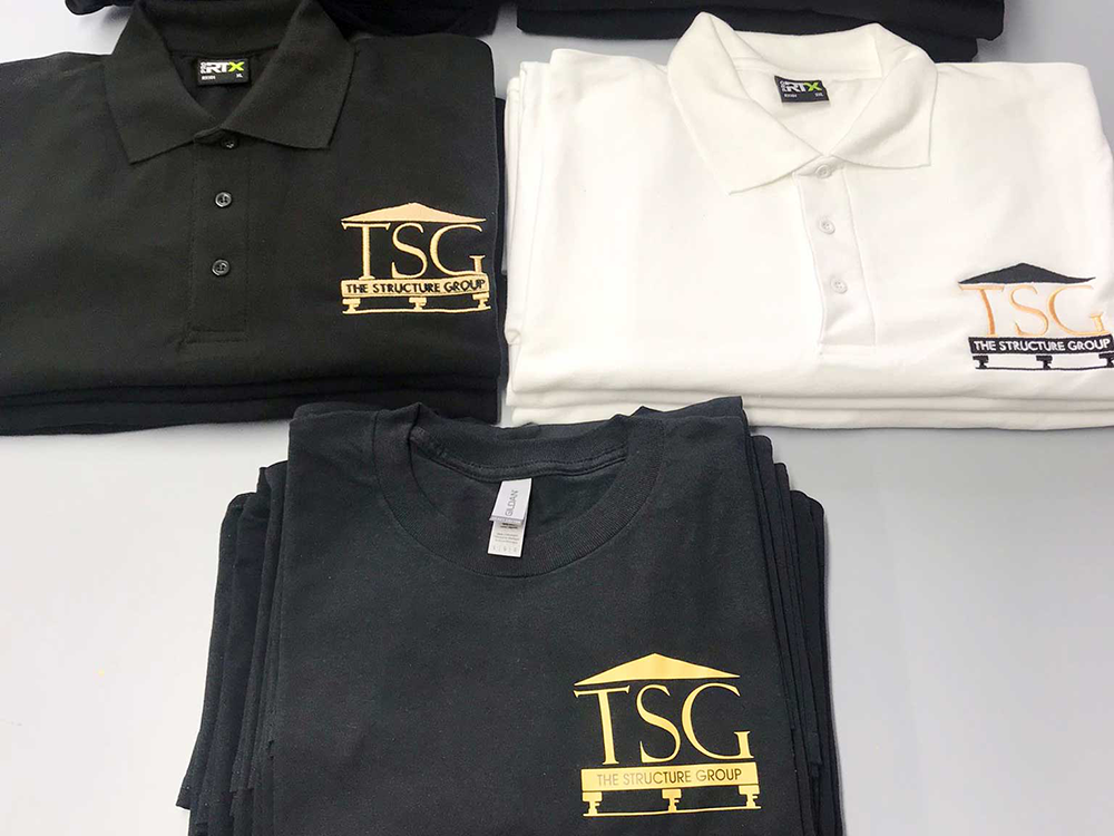 TSG logo options for branded workwear