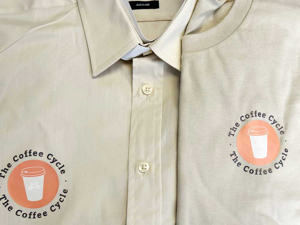 The Coffee Cycle branded shirts