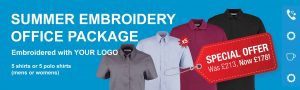 Office clothing summer embroidered with logo
