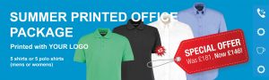 Office clothing summer printed with logo