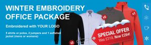 Winter embroidery office clothing package