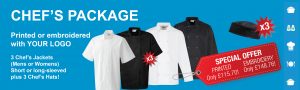 Special offer chefs custom clothing package