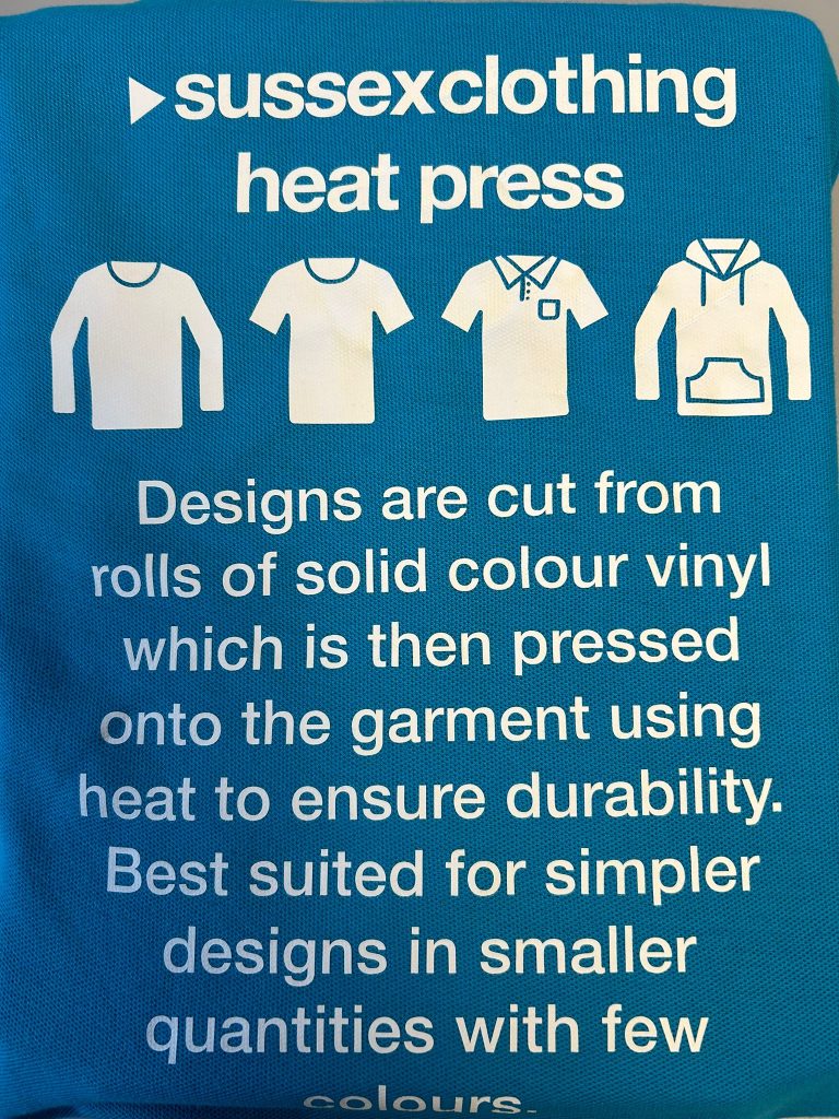 Description of Heat Press Vinyl decorated Workwear