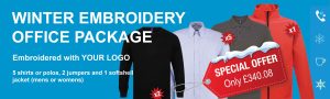 office clothing, shirts and polos, jumpers and jackets at special offer price